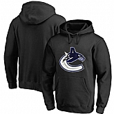 Men's Customized Vancouver Canucks Black All Stitched Pullover Hoodie,baseball caps,new era cap wholesale,wholesale hats
